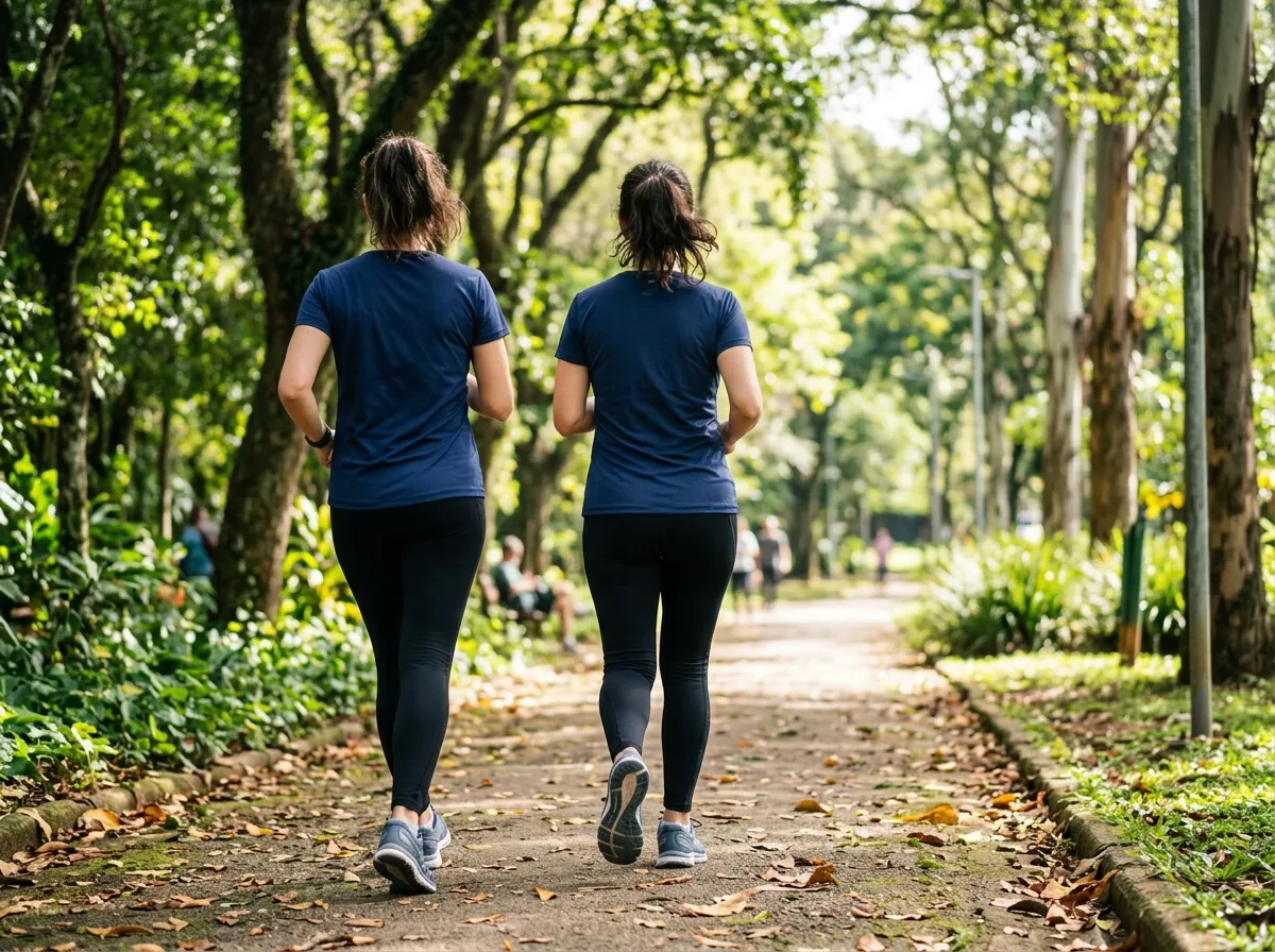 Pessoa caminhando ao ar livre em parque, exemplo de atividade física leve recomendada no tratamento da osteoartrite